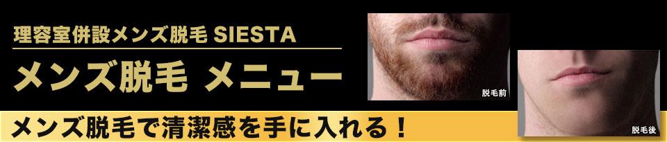 メンズ脱毛メニュー